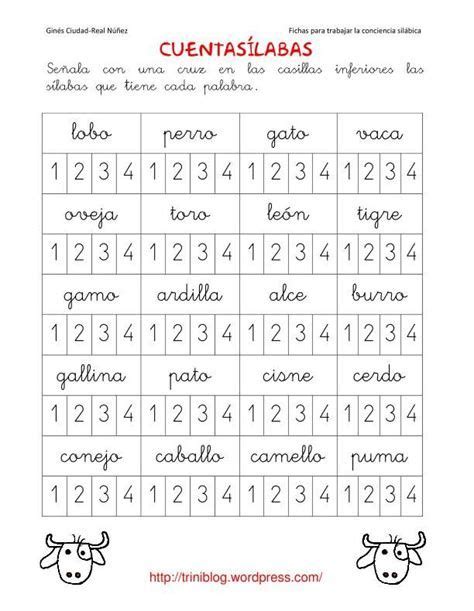 Las Silabas En Espanol Para Imprimir En 2020 Ejercicios De Silabas