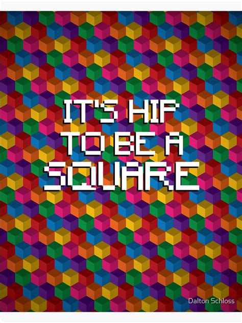 Its Hip To Be A Square Sticker By Dlicious Designs Redbubble
