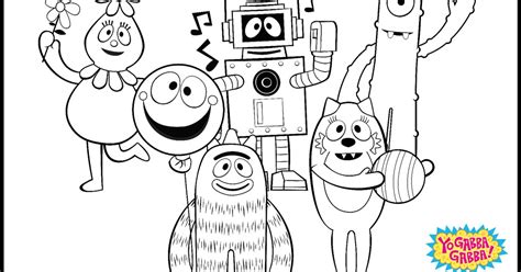 Addmatch different pictures with alphabet letters. Yo Gabba Gabba Coloring Pages | Minister Coloring
