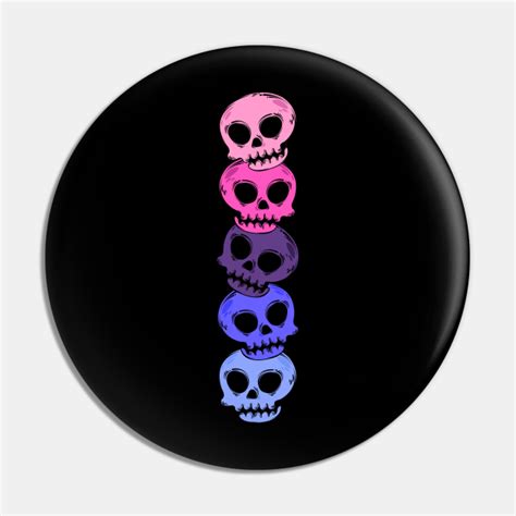 Omnisexual Goth Skull Pile Lgbt Pride Month Lgbt Omnisexual Pin