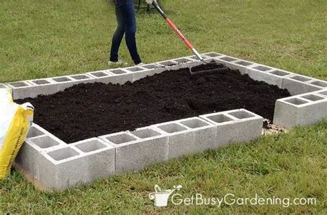 How To Make A Raised Garden Bed Using Concrete Blocks Step By Step