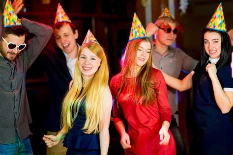 Young Peoples Birthday Party Stock Photo Image Of Group Present