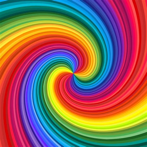 Premium Vector Background Of Vivid Rainbow Colored Swirl Twisting