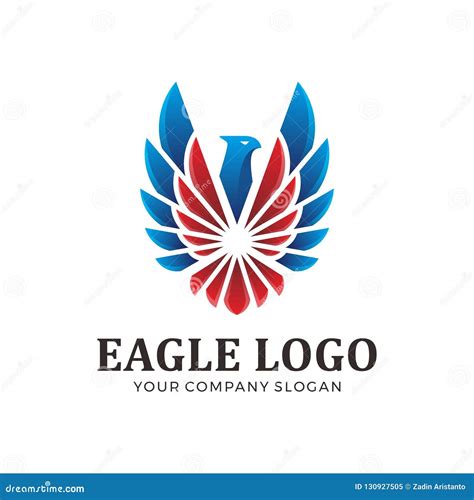 Eagle Logo Design Template For Your Company Stock Vector Illustration