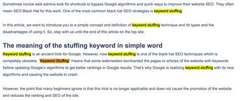 How To Avoid Keyword Stuffing What Is Keyword Stuffing