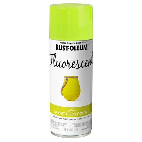 Rust Oleum Specialty 11 Oz Fluorescent Yellow Spray Paint 6 Pack