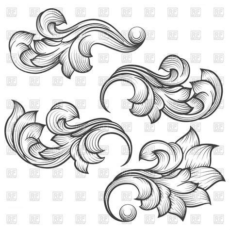 Vector Scroll Work At Collection Of Vector Scroll