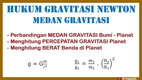 Contoh Soal Latihan Hukum Gravitasi Newton Percepatan Medan