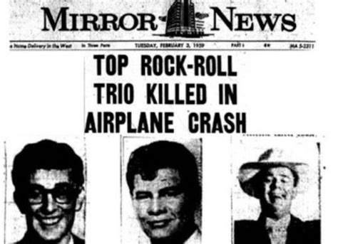 This Day In History Buddy Holly Ritchie Valens And “the Big Bopper” Die In A Plane Crash