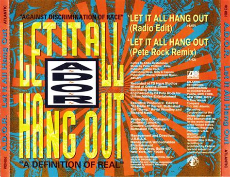 Let It All Hang Out By A D O R CD Promo Single Atlantic In Mount Vernon Rap The Good