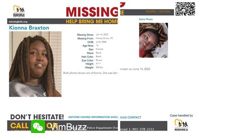 Who Is Kionna Braxton Amber Alert Issued For Missing 13 Year Old From Far North Texas