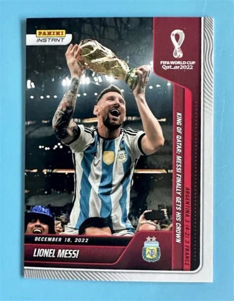 Lionel Messi Panini Instant Fifa World Cup Qatar Champion Card 2022 118