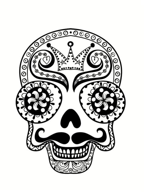 Coloriage tête de mort mexicaine : 20 dessins à imprimer | Rose