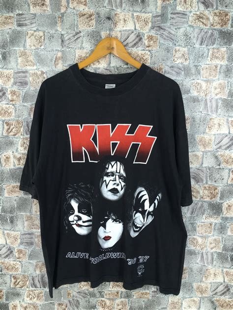 vintage kiss rock band shirt xlarge kiss i want the best i got etsy kiss rock bands rock