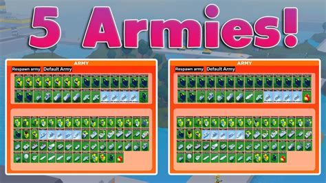 5 Different Types Of Armies In Noob Army Tycoon Roblox Noob Army