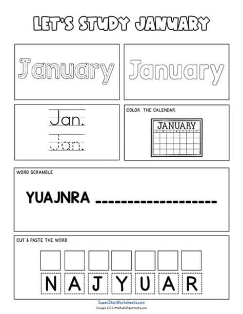 Months Of The Year Cut And Paste Worksheet Englishbix