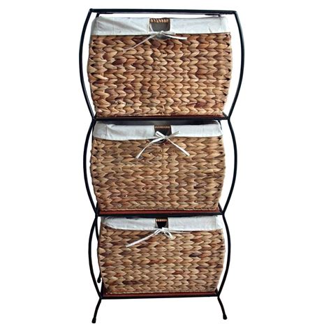 Crafted from wicker and rattan, it showcases a tightly woven design and a neutral hue for a natural look that's perfect in coastal aesthetics. Pangaea Seagrass Basket Storage Pangaea Rattan 3 Drawer ...