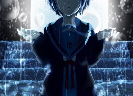 Sad anime boy standing in the rain. post an anime character standing in rain - Anime Answers ...