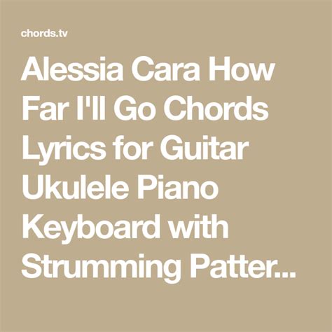 Easy to use mobile site · free shipping to store · free workshops How Far I'll Go Alessia Cara | Easy ukulele songs, How far ...