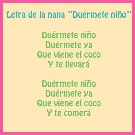 Lista 90 Foto Letras De Canciones Infantiles En Español Duermete Niño