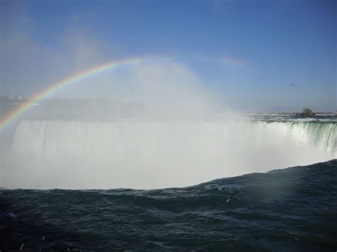 After all, white sunlight enters a raindrop in other words, a rainbow. Rainbow over Niagara Falls | Niagara falls, Natural ...