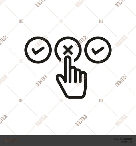 Black Line Icon Wrong Vector And Photo Free Trial Bigstock