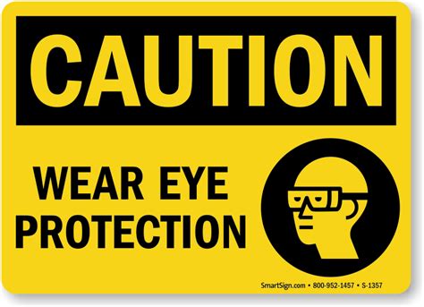Wear Eye Protection With Graphic Sign Sku S 1357