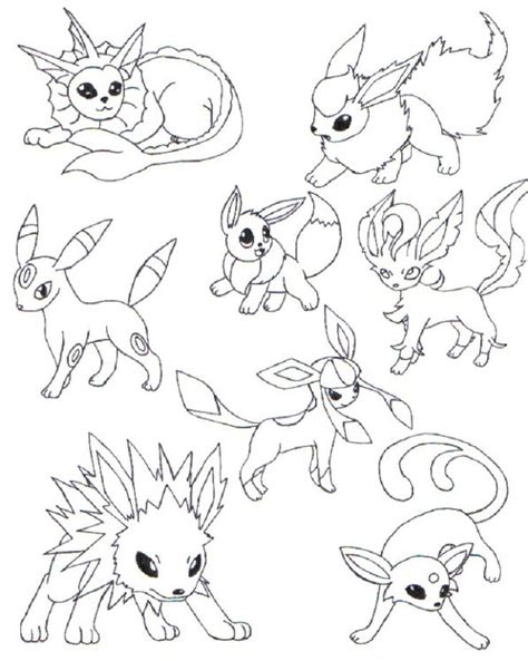It is known as the evolution pokémon. pokemon coloring pages eevee evolutions together ...