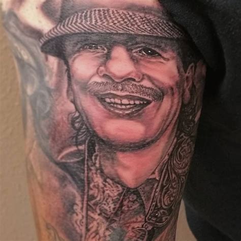Carlos Santana I Did Today Gamefacetattoo Done With Radiantcolorsink