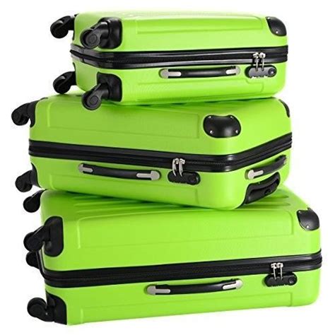 Travel Luggage Set 3 Piece Rolling Suitcase Hardsided Trolley Rotating