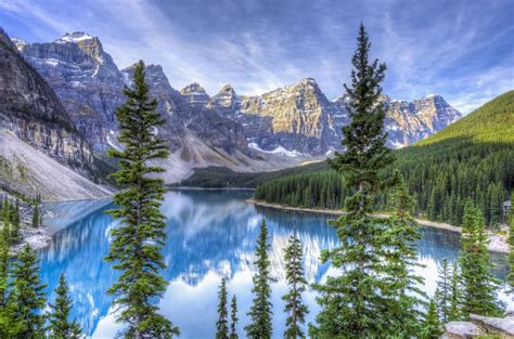 Wallpaper Moraine Lake Alberta Canada Hd Widescreen