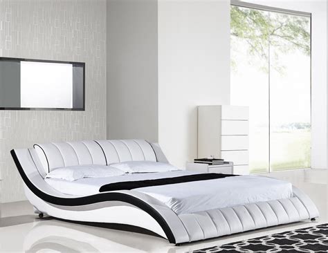 American Eagle B D030 Q Modern White Queen Platform Bed Bedroom Sets