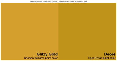 Sherwin Williams Glitzy Gold Tiger Drylac Equivalent Deore
