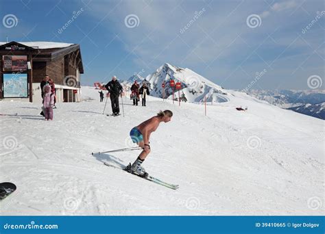 Naked Skier Editorial Image Image Of Polyana Olympiad 39410665