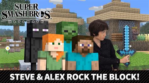 Steve Y Alex Abandonan Minecraft Para Combatir En Super Smash Bros Ultimate Generacion Xbox