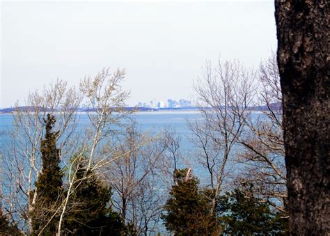 Hingham Massachusetts View Of Boston Skyline From Worlds End Trail