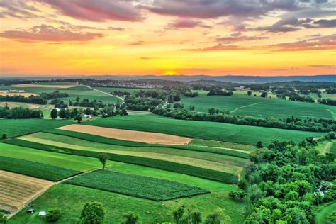 Pennsylvania Countryside Aerial Sunset Capture In Red Lion Flickr