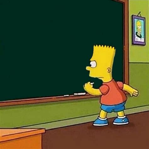 Bart Simpson Chalkboard Template