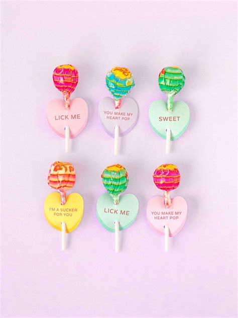 Printable Lollipop Heart Holder Valentines Diy Printable School