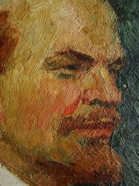 Ukrainian Soviet Oil Painting Lenin Children Portrait Realism Boy Girl