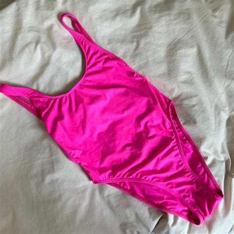 Neon Pink One Piece Swimsuit By Australian Label Depop