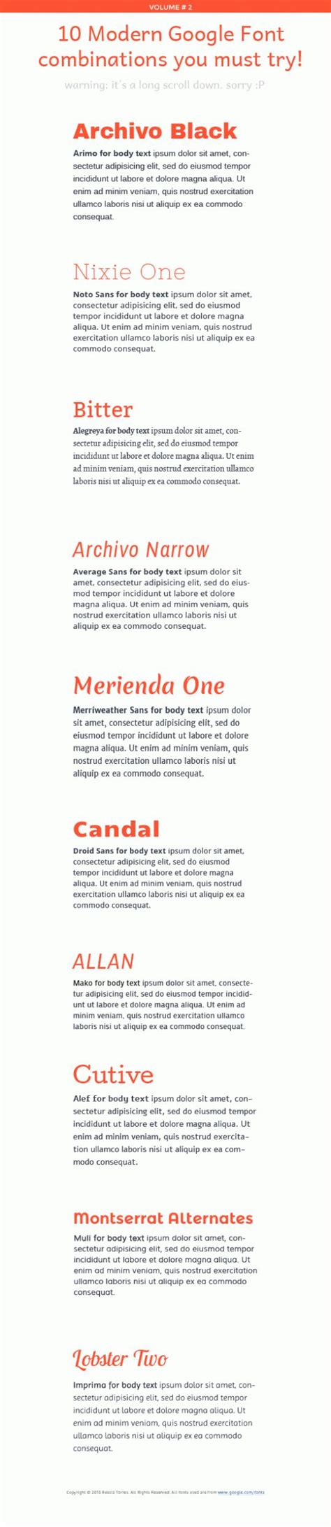 Feminine fonts tend to be more delicate and pretty, perfect for letters, invitations, signs, and many other projects. 10 Great Modern Google Font Combinations | Font ...