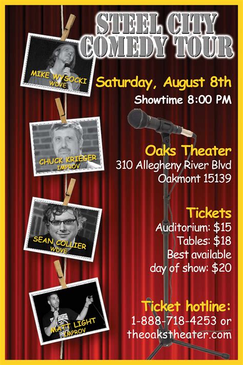 Tickets for Steel City Comedy Tour in Oakmont from ShowClix
