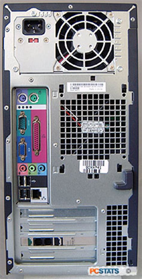 Desktop computer — back view. Dell Installed software and features - Dimension 2400 ...