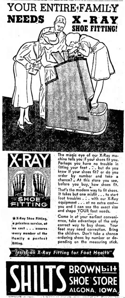 Around 1927 A New X Ray Powered Device Known As A Shoe Fitting