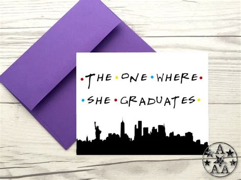 Apply now for bad credit card. The One Where She Graduates card, Friends tv show card, graduation cards, congrats card, high ...