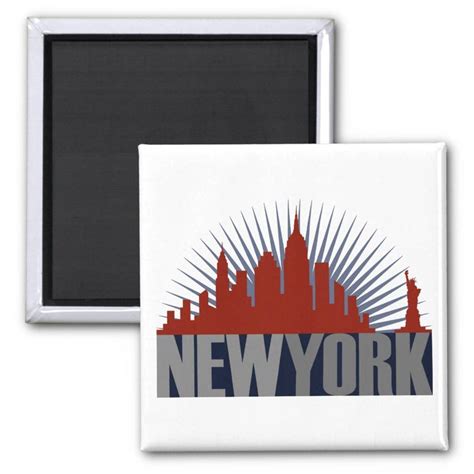 New York City Skyline Magnet In 2021 Custom Magnets