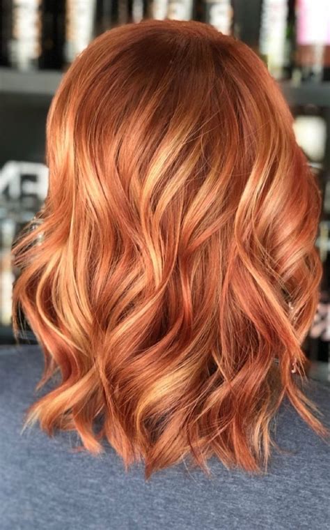 Copper Hair With Strawberry Blonde Balayage - Strawberry Blonde Balayage On Brown Hair