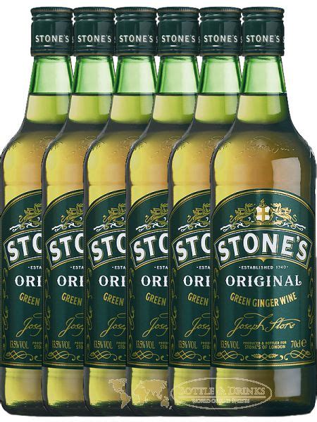 Stones Original Green Ginger Wine England 6 X 07 Liter
