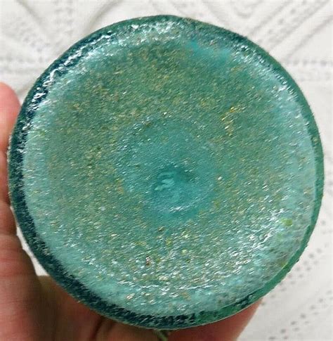 Dugan Art Glass Stippled Estate Pattern Pinched Vase In Aqua Early